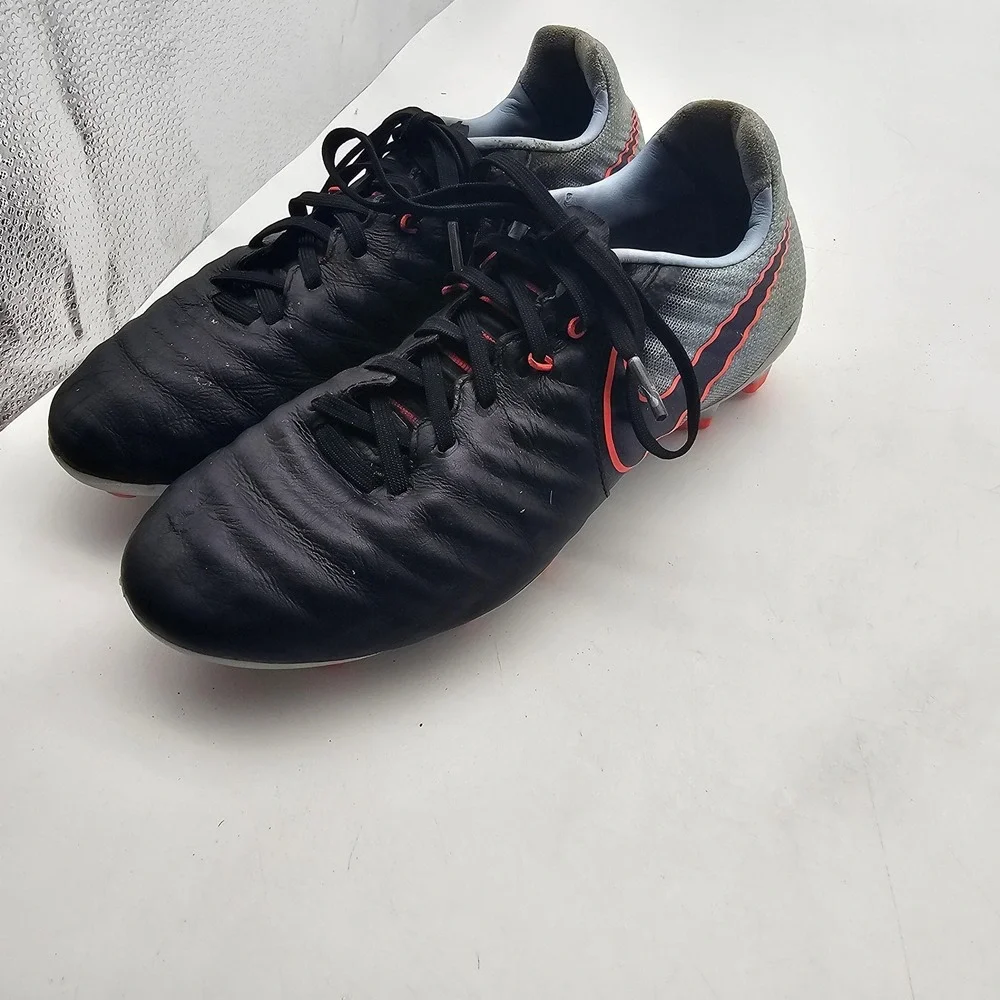Nike Tiempo Legend VII Shoes KIDS Size 4.5Y Black Soccer Cleats FG Youth Leather